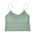 thumbnail image 2 of Mujeres Spandex acolchado Crop Tops Ropa interior Verde Hugo Chaleco Bralette para mujer, 2 of 10