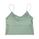 thumbnail image 2 of Camisola cómoda para mujer, sujetador acolchado, camiseta sin mangas, top corto de seda helada. Verde, 2 of 9