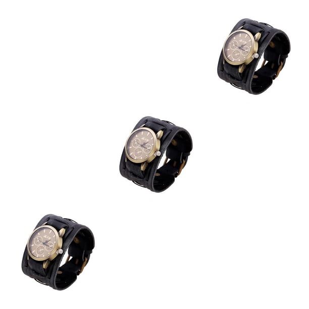 Reloj de retro para hombre Sonducket de cuero Negro