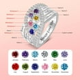 thumbnail image 2 of Mothers Day Rings with Birthstones Personalized Family Ring Engraved Mothers Ring Custom 1-6 Name Ring for Women Jewelry Gift for Mom Grandma, 2 of 7