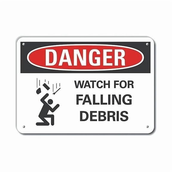 Lyle Construct Area Danger Sign,10x14in,Alum LCU4-0255-NA_14X10