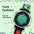 thumbnail image 4 of Kids Watches Digital Girl Watches Ages 5-12 Sport Waterproof 3d Cute Cartoon Digital 7 Colors Lights Wrist Watch For Boys Girls Gifts Black, 4 of 5