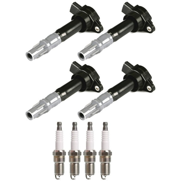 Set of 4 ISA Ignition Coils & 4 Spark Plugs for 1994-2011 Mitsubishi Eclipse Galant Outlander 2.4L 3.8L Replacement for UF532