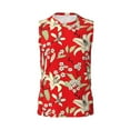 thumbnail image 6 of Lsque Lilies Flowers Print Men's Cotton Blend Sleeveless Muscle Shirts (S-3XL)- Moisture Wicking, Odor Protection, UPF 30+,X-Large, 6 of 8
