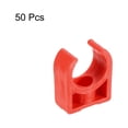 thumbnail image 3 of Unique Bargains PVC Pinces Clips, 50 Pack Adapté pour 16mm (5/8 ') OD Support de Cintre de Tuyau, Rouge, 3 of 6