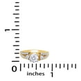 thumbnail image 3 of Round White Cubic Zirconia Split Shank Enhancer Guard Ring 10k Yellow Gold Ring Size - 11.5, 3 of 3