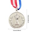 thumbnail image 4 of Medalla 5 2cm Plata Con Cinta para El Cuello Premios Concursos Fiesta, 4 of 4