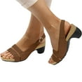 thumbnail image 3 of Fukaraa Orthotic Ankle Strap Sandals Women Heel Summer Dressy Comfy Shoes, 3 of 9