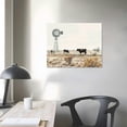 thumbnail image 4 of Orinice Neutral Landscape Artwork Modern Farmhouse Botanical Prints Wheat Wall Art Black Cow Picture Farm Windmill Picture Rustic Farmhouse Prints Hay Bales Wall Art Farmhouse Artwork  16x12in, 4 of 6