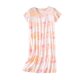 thumbnail image 1 of Gibobby Conjunto de pijama Camisón de algodón para mujer, ropa de dormir, camisa de manga corta, vestido de dormir con estampado informal(Naranja,CH), 1 of 3