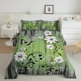 thumbnail image 2 of jejeloiu Cute White Daisy Queen Comforter Set,Flying Butterflies Bedding Sets,Rustic Plant Leaf Bedding Comforter Set For Teens,Super Cozy Room Decor,3 Pieces, 2 of 8
