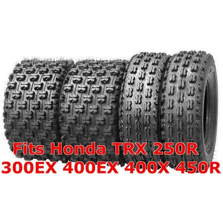 4 WANDA ATV Race tires 22x7-10 & 20x10-9 Honda TRX 250R 300EX 400EX 400X