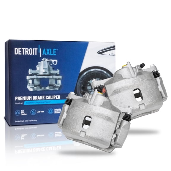 Detroit Axle - Front Disc Brake Calipers w/Brackets Replacement for 1997-2000 EL, 1996-00 2006-2011 Honda Civic, 2010-14 Insight - 2pc Set