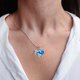 thumbnail image 5 of Juwaliy Collar de Elefante, Piedra Natal de Marcha Aguamarina, Dije de Sterling Silver 925, Joyería de Cristal Azul, Joyería para Mujer, Hija, Esposa, Madre, Regalos de Cumpleaños de Navidad, 5 of 6