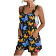 thumbnail image 3 of Up to 50% off! Women's Summer Comfortable Casual Suspender Printing Shorts Pocket Jumpsuit Shorts with Pockets 2025 Clothes, 3 of 7