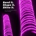 thumbnail image 4 of West Ivory 10ft Pink LED Rope Lights, Connectable Outdoor Permanent Waterproof Accent Exterior Lighting, Transparent PVC Case, ETL Certified, Holiday, Backyard Patio, Home Garden, Decorative, 4 of 9