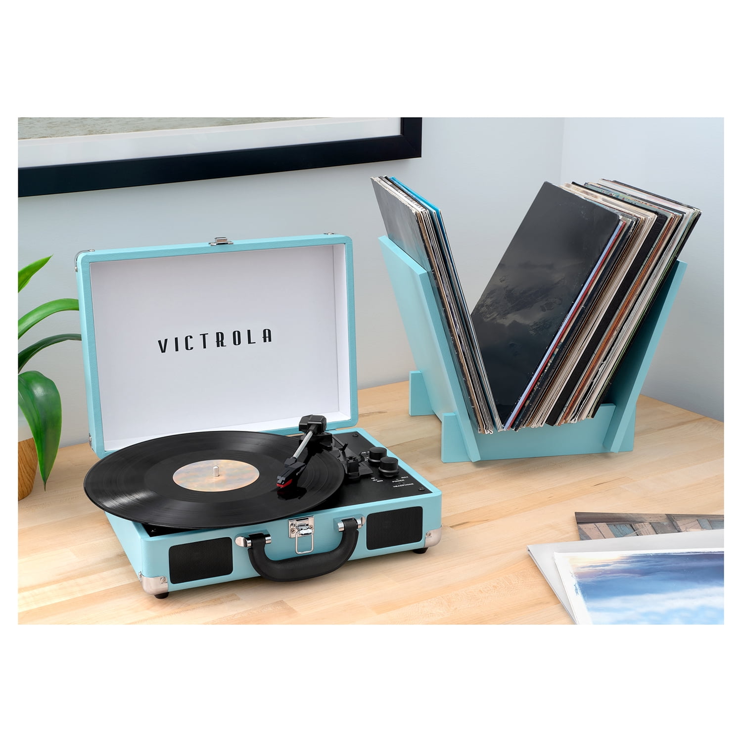 Victrola Journey+ Bluetooth Suitcase Record Player with 3-speed Turntable -  Walmart.com