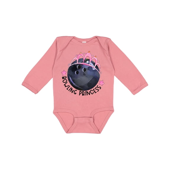 Inktastic Bowling Princess Tiara Girls Long Sleeve Baby Bodysuit