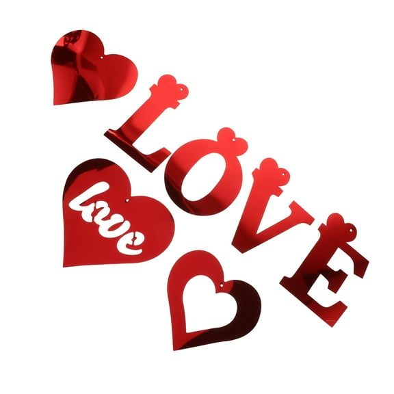 Heart Ornaments for Christmas Tree Hanging Decoration Valentine's Day Love