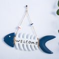 thumbnail image 4 of Dusknt Ocean Style Ornaments Clearance Sale! Summer Ocean Style Wooden Welcome Door Sign Style Welcome Decoration Fishbone-Shaped Summer Listing Wooden Marine Doorplate Home Decor, 1Pc Listing, 4 of 9
