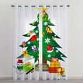 thumbnail image 4 of Christmas 3D Digital Printing Snowman Curtain Christmas Decorations Living Room Bedroom Curtain, 4 of 6