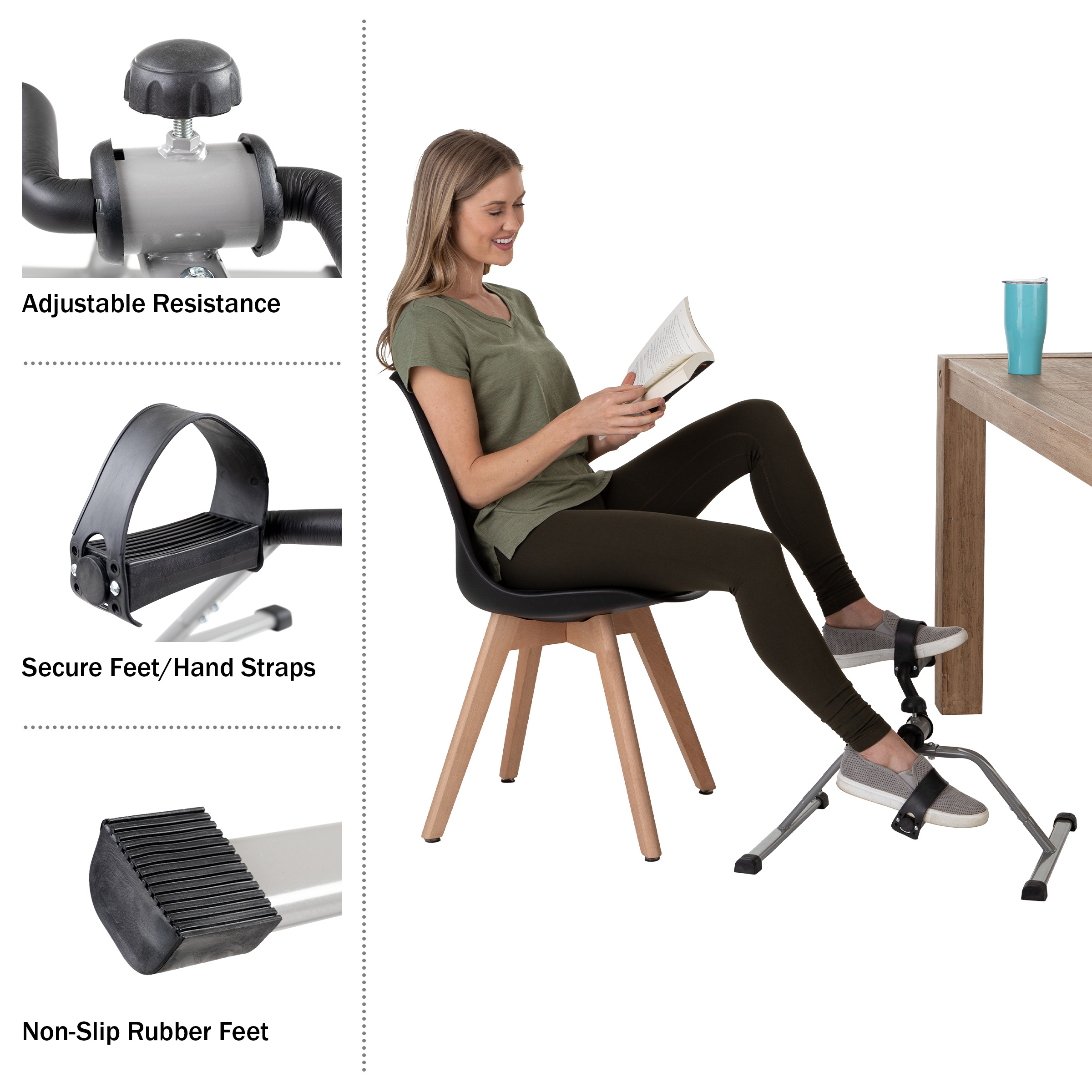 Wakeman Fitness Portable Under Desk Exercise Pedal Machine photo 5
