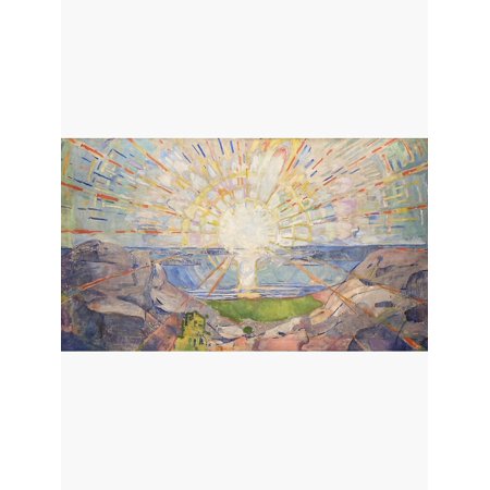 Edvard Munch - The Sun (Solen) (1911) Canvas Poster Decor Landscape Office Room Decor Gift