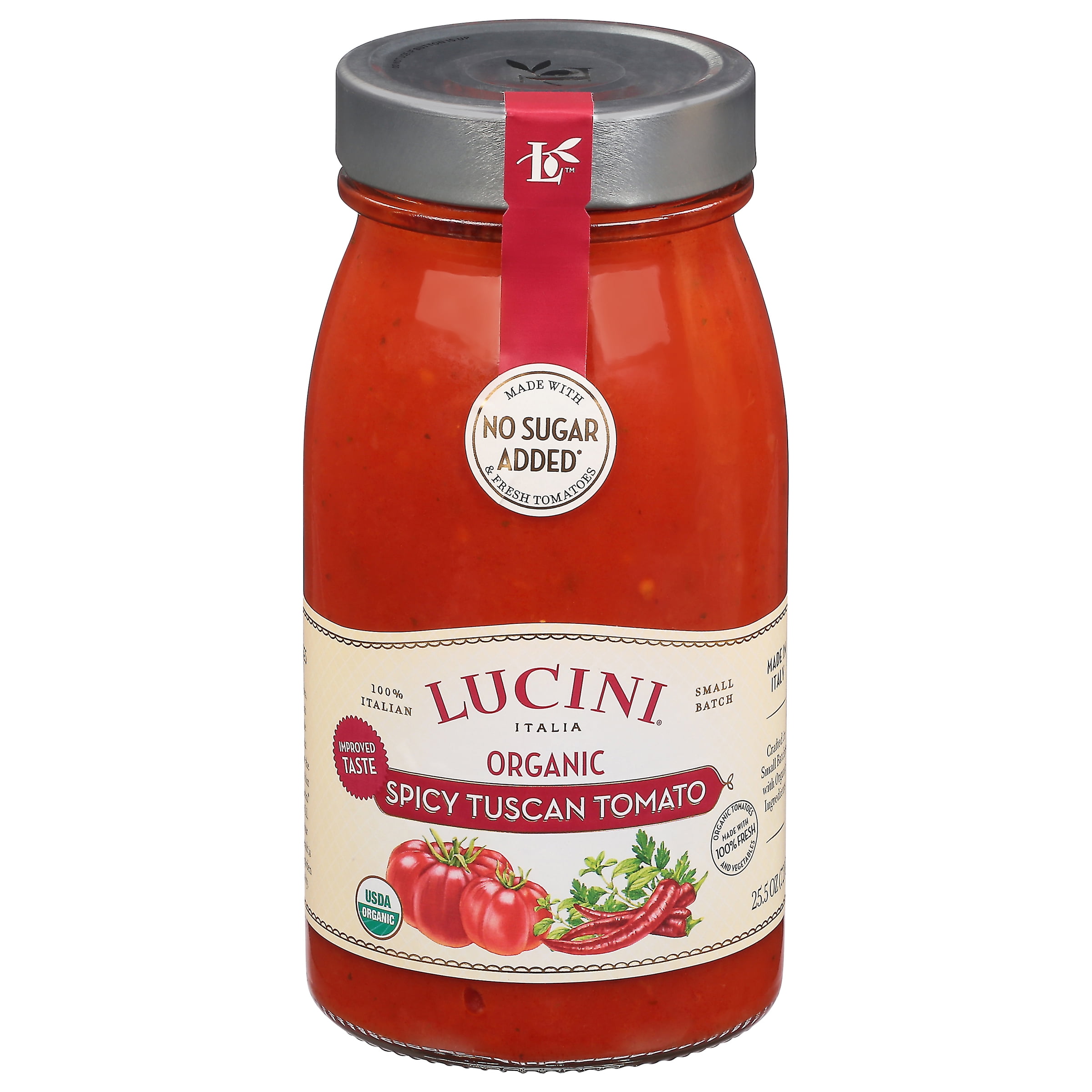 Lucini® Italia Organic Spicy Tuscan Tomato Sauce 25.5 oz. Jar