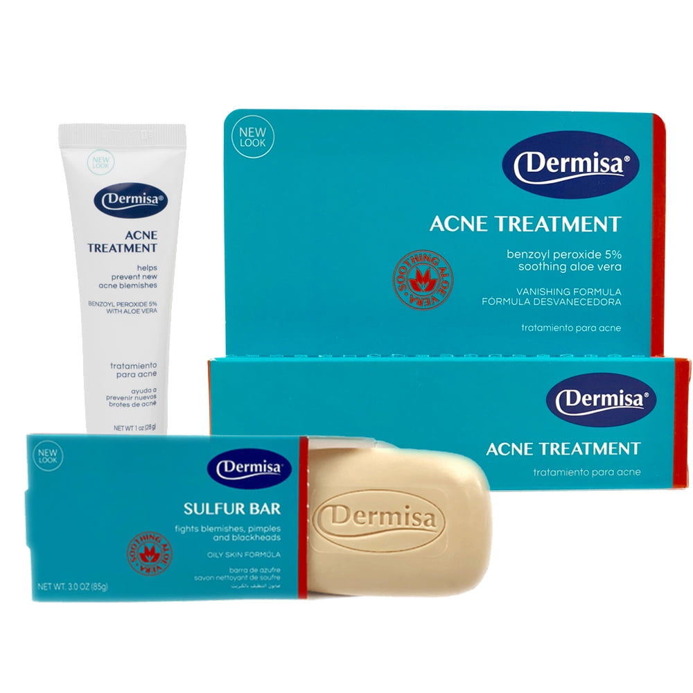 Dermisa Acne Treatment Kit. Acne Sulfur Bar Soap 3 Oz / 85