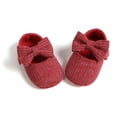 thumbnail image 3 of Infant Baby Girls Princess Bowknot Soft Sole Cloth Crib Shoes Sneaker 0-18M, 3 of 5