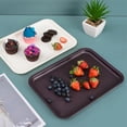 thumbnail image 3 of Ounissouiy Bandeja de plástico para pan y frutas, bandeja de comedor Rectangular fuerte, fácil de limpiar y portátil, bandeja para servir Herramientas y accesorios para hornear Café S, 3 of 6