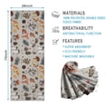 thumbnail image 2 of Brown Mushroom Pinecone Grey Pattern Hot Yoga Mat Towel Non Slip for Hot Yoga - Quick-Drying Yoga Mat Cover with 4 Corner Pockets with Travel Bag - Hot Yoga Towel Non Slip 74"x26", 2 of 6