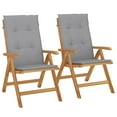 thumbnail image 4 of vidaXL Reclining Patio Chairs with Cushions Outdoor Furniture Solid Wood Teak, 4 of 105