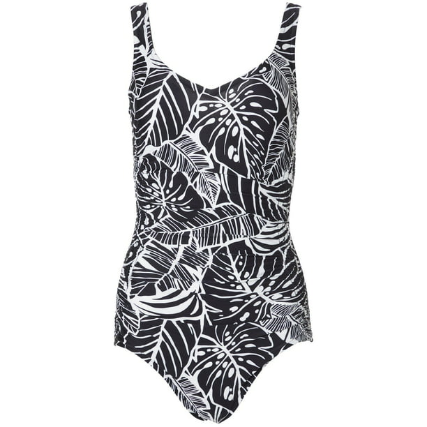 Maxine of Hollywood - Maxine Womens Tropical Leaf One Piece Swimsuit ...