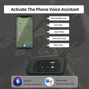 Motorcycle helmet Bluetooth intercom, two-way 1500M intercom communication system, DSP noise reduction technology, IP65 waterproof, compatible with a wide range of helmets