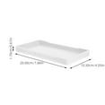 thumbnail image 2 of MUSEYA 3pcs Shatterproof Bathroom Tray White Melamine Storage Rectangle Hotel Supplies, 2 of 8