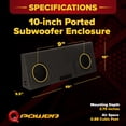 thumbnail image 3 of QPower Dual 10\ Behind Seat Ported Sub Enclosure Box for Toyota Tundra Crew Max 2014-2021, 3 of 10