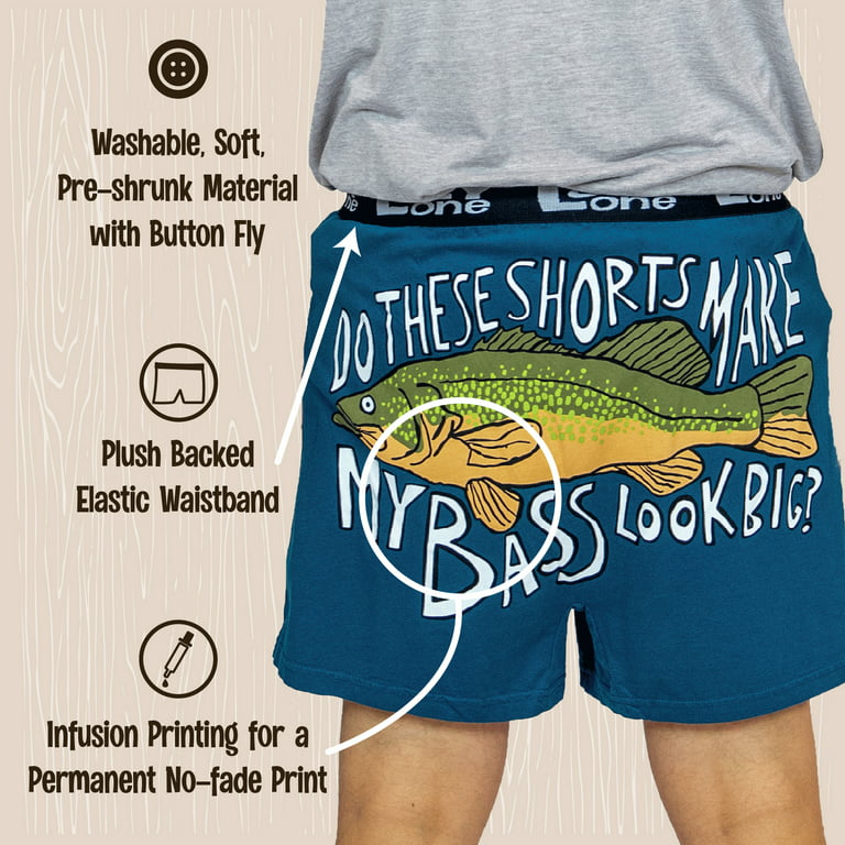 Lazy One Do These Shorts Make My Bass Look Big Men's Boxer - M