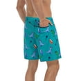 thumbnail image 4 of LRD Men's Swim Trunks with Compression Liner 7 Inch Inseam Surfer Dino / Palm Trees S, 4 of 5