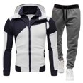 thumbnail image 1 of Classification de Produit Costumes pour Hommes Titre de Produit Survêtement pour Hommes 2 Pcs Survêtements Athlétiques à Capuche pour Course Décontractée et Sport, 1 of 2