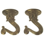 2 Sets Swag Ceiling Hooks Heavy Duty Swag Hook with Hardware for Hanging Plants Ceiling Installation Cavity Wall Fixing (Antique Brass) (30lb)