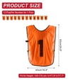 thumbnail image 2 of Uxcell Soccer Training Vest, Team Sports Pinnies Reversible Numbered Soccer Practice Pennies Large Orange, 2 of 7