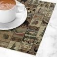 thumbnail image 3 of Retro Rustic Bears Deers Lodge Placemats Set of 4, Vintage Cabin Country Farmhouse Style Place Mats, Heat Resistant Non Slip Cotton Linen Dining Table Mats for Home Kitchen Party 18x12 Inch, 3 of 6