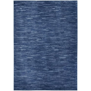 HomeRoots 6' X 9' Navy Blue Indoor Outdoor Area Rug