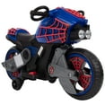 thumbnail image 3 of Huffy Marvel Spider-Man 6V Battery Powered Motorcycle Ride-on, Fits Riders 40"+, Red/Blue, Kids, Boys, 3 of 8