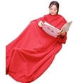thumbnail image 1 of Cozy Couverture en Molleton Microfibre avec Manches pour Adultes, Rouge (54 Pieds x 71 Pieds), 1 of 2