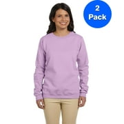 Womens 8 oz. Heavy Blend 50/50 Fleece Crew 2 Pack