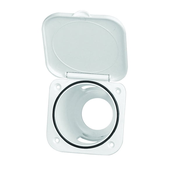 Nuova Rade Étui pour Pommeau de Douche, Carré, avec Couvercle, 3.75 Pouces x 3.75 Pouces, Blanc