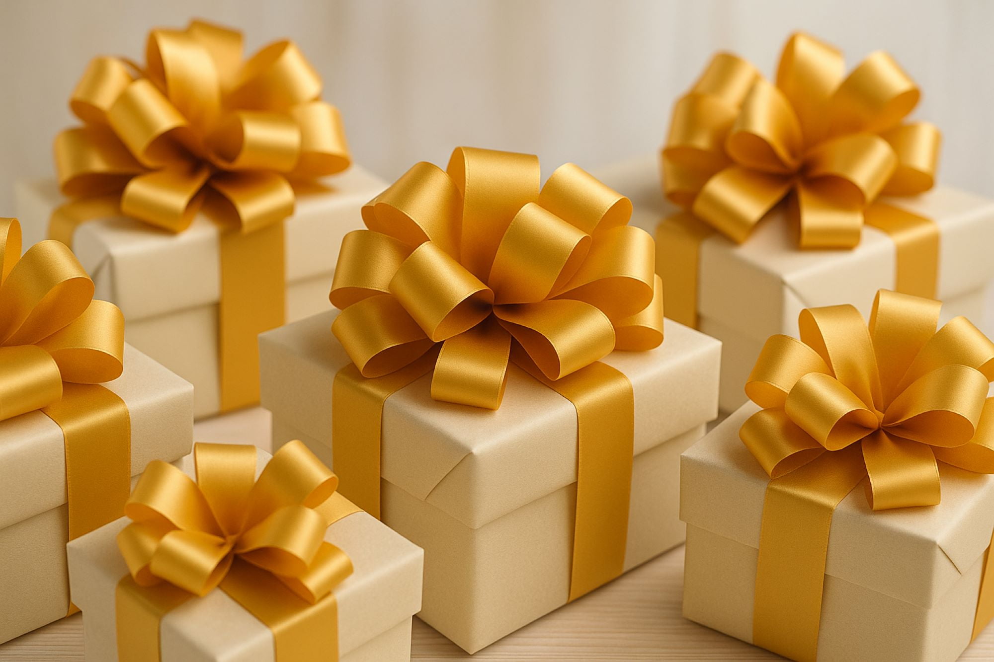 LoonBalloon #9 Perfect Gift Bow 5.5 inches‚ Gold (10-Pack)