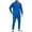 Blue, variant on Yghzkop Men's Casual Tracksuit Set Long Sleeve Stand Collar Top with Elbow Patches and Drawstring Waist Jogger Pants 2 Piece French Terry Outfit Streetwear Fashion Lounge Set